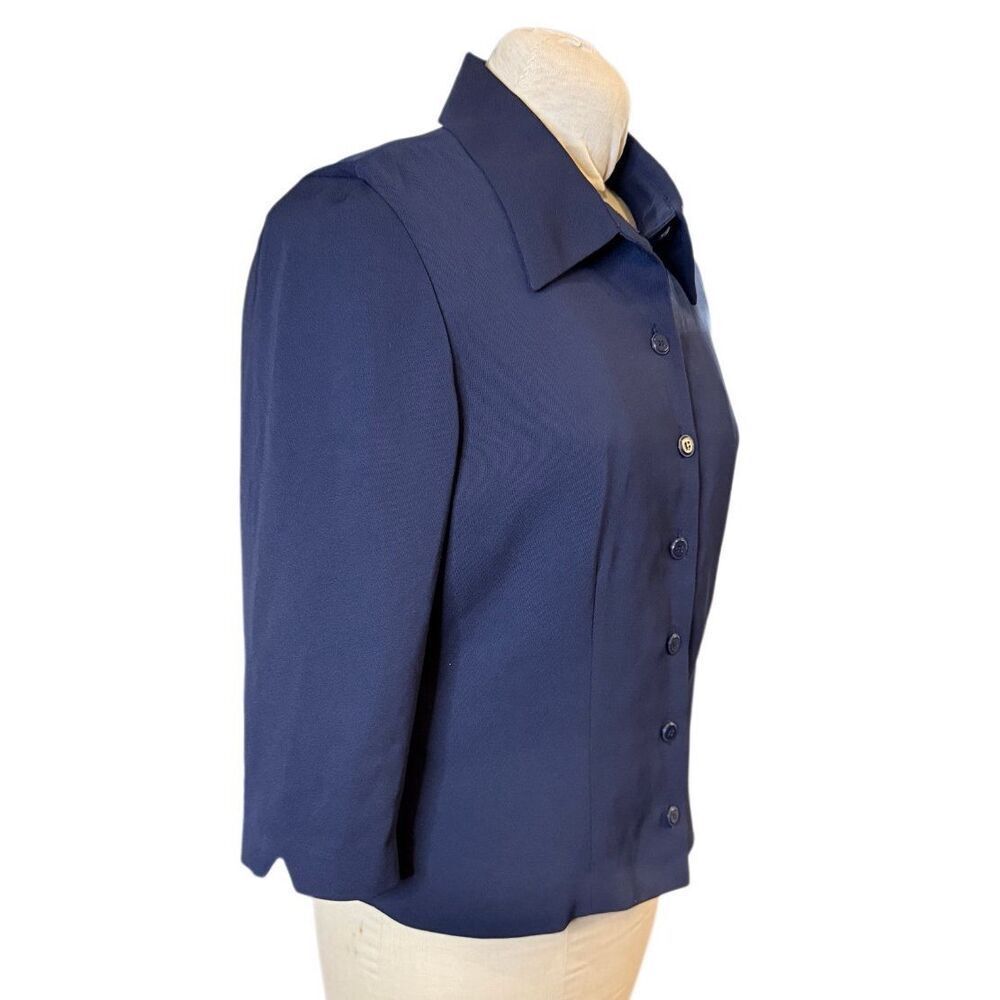 Stonebridge Lightweight Button Front Jacket 3/4 Sleeve Sz. 12 - Picture 7 of 11
